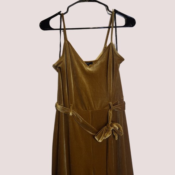 Gold Satin Jumpsuit - Picture 3 of 3